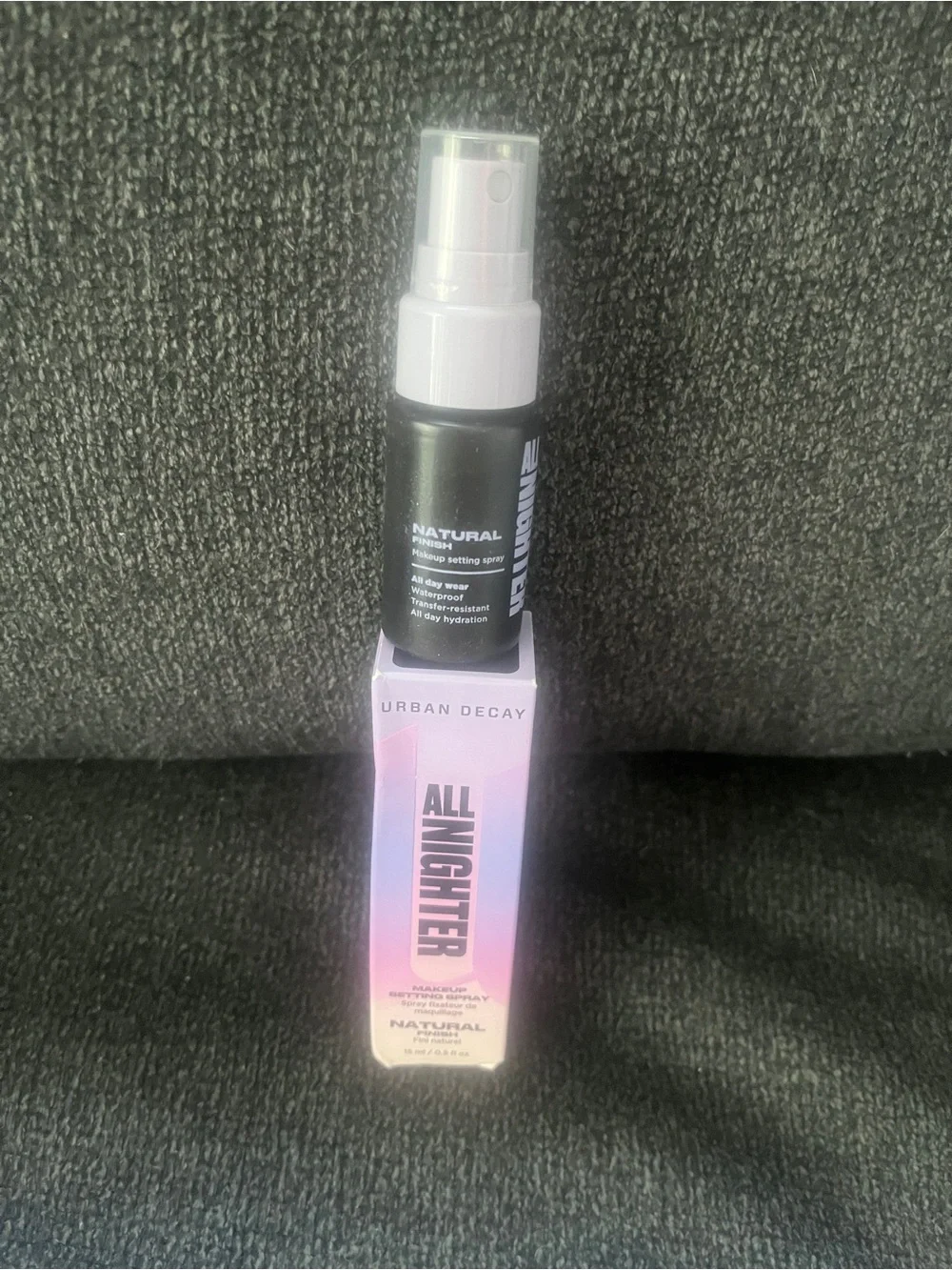 Urban Decay All Nighter Setting Sprays — 2 travel sized bottles 0.5 fl oz each